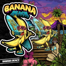 Sticker Banana Beach